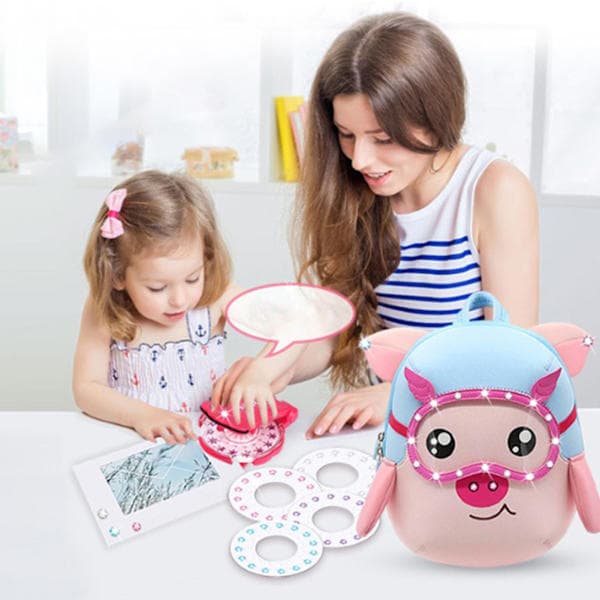 Hårstempel 12 ark rhinsten Bling bærbart glitter stylingværktøj til piger