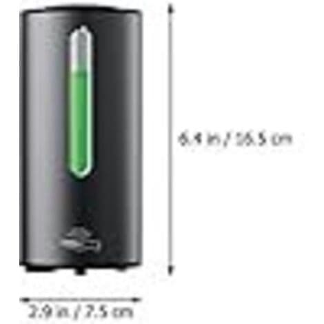 Automatisk väggmonterad flytande tvåldispenser, 380 ml – Beröringsfri sensor – Matt silvergrå – Enkel installation