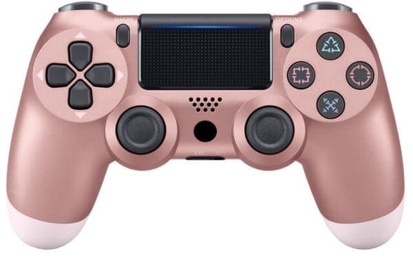 Games World PS4 Doubleshock 4 V2 trådløs spillkontroller, rosa, rosegull, for PS4 / PS5 / Android / iOS