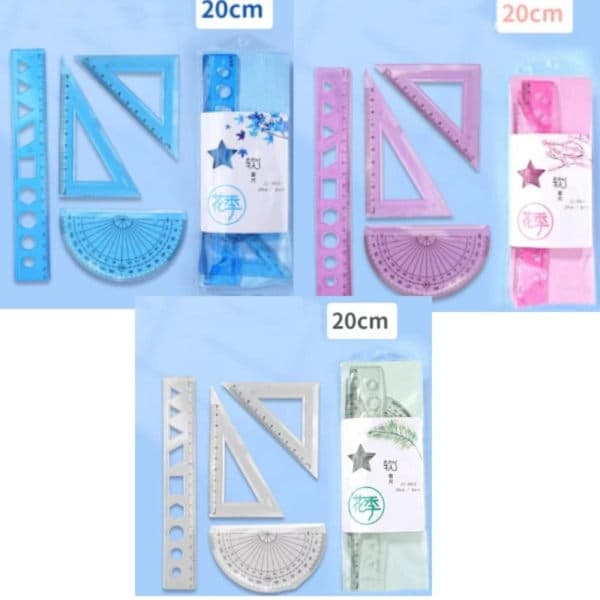 set flexibla okrossbara linjaler plastlinjal