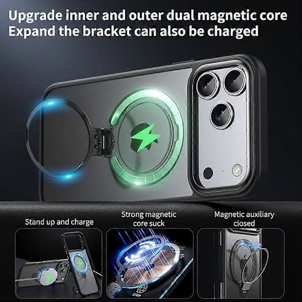 iPhone 17 Pro Max Cover Kompatibel med MagSafe Bagside Blå[D] Blå Blå