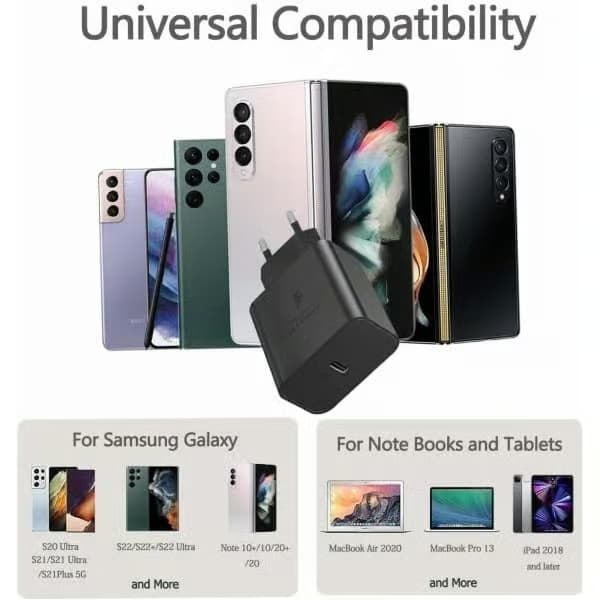 (Specialerbjudande) Snabbladdare 45W för Samsung USB-C + 1m USB-C-kabel