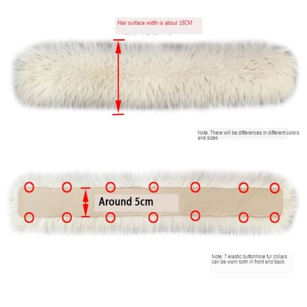 Dunjacka med pälskrage randig fuskpäls brown 85cm-85cm