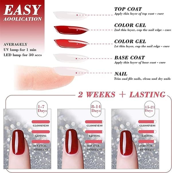 UV-nagellack, 23-delat UV-gelnagellack Shellac-set med baslack 10 ml