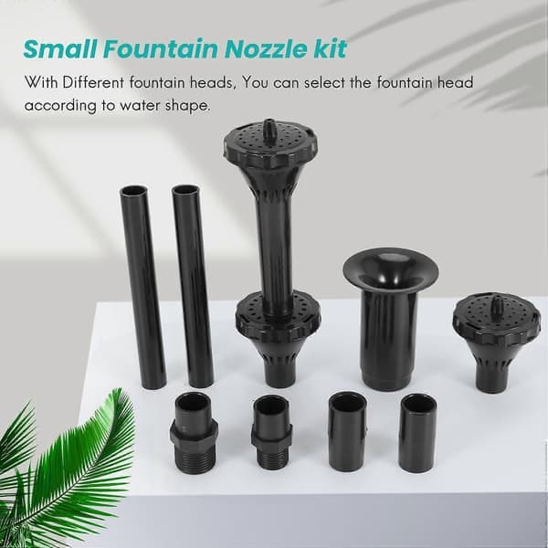 9 st Små Fontänmunstycken Set Vatten Fontänmunstycken för Damm Fontän Dränkbar Pump Pool