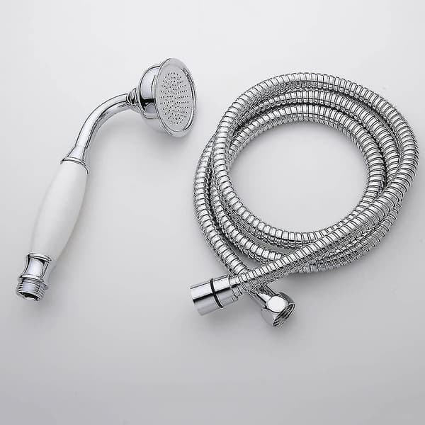 Klassisk retrostil handdusch i mässing för badrum och 1,5 m duschslang Silver