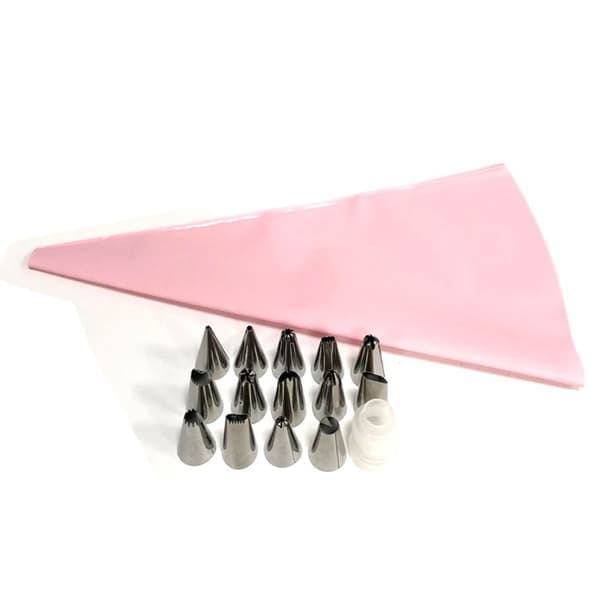 Sprits- och tårtdekorationsset Bakningstillbehör Rosa KLB