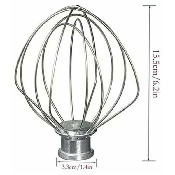 Piskeris - AIMOONSA - Kompatibel med KSM15/K45/KSM90 - Rustfrit ståltråd - Til KitchenAid - Vaskbart