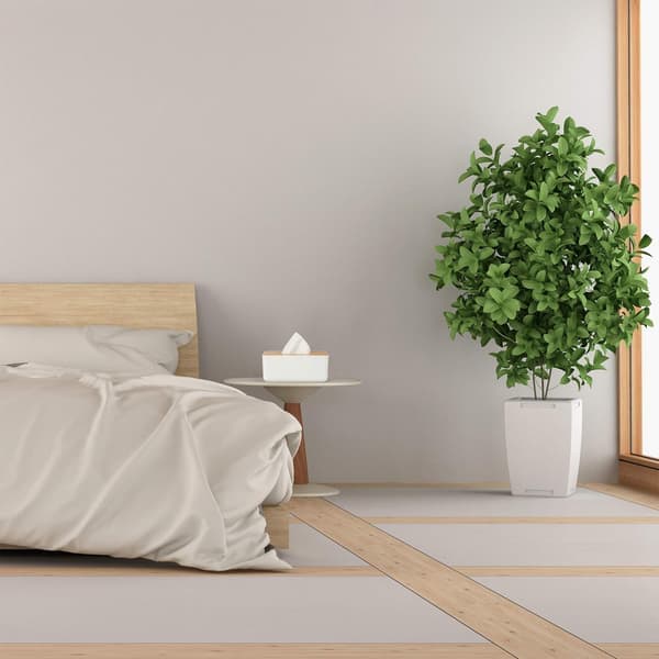 Servettbehållare, våtservettdispenser, plast, bambu, HLP 10 x 23 x 13 cm