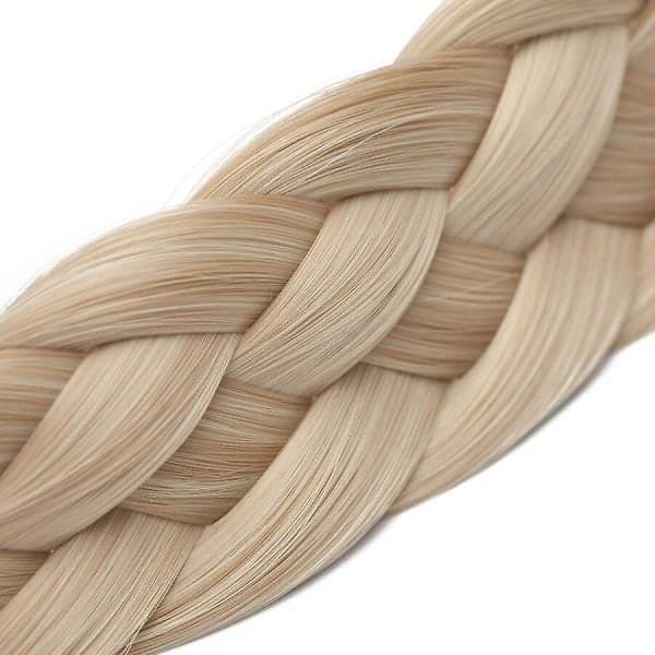Tjock flätad elastisk hårband håraccessoar för kvinnor blond&bleachblonde