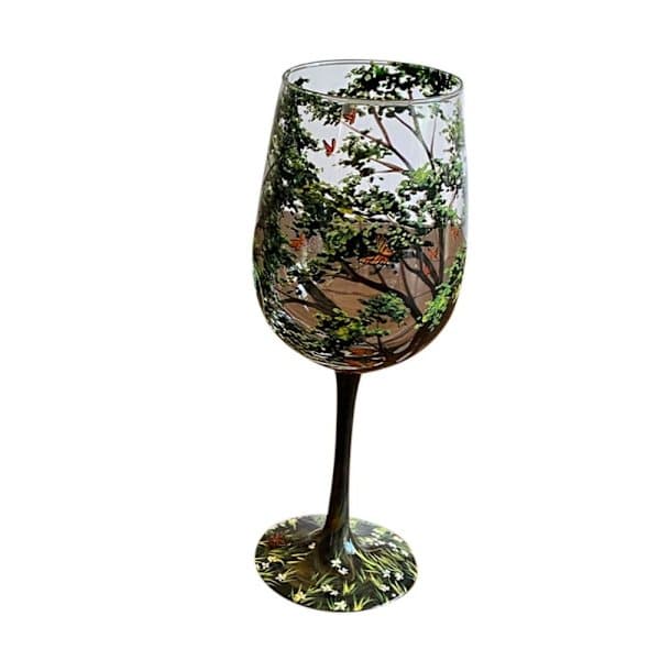 Fire årstider tre vinglass sesongbasert glasskopp summer