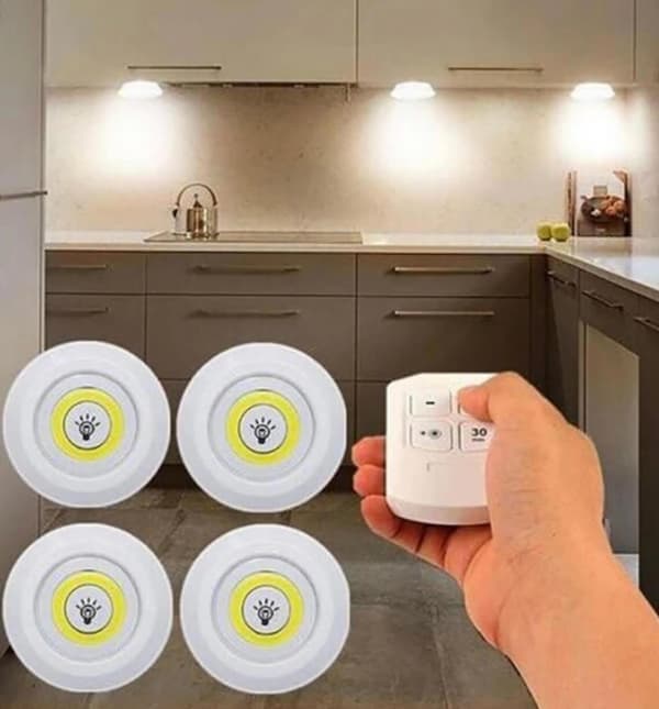 LED-spotlights med fjernkontroll (3-pakning)