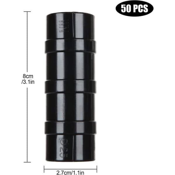 Pakke med 50 klips til 25 mm drivhuse – ABS+PC plastfolie fastgørelsesklips til 24–26 mm rør