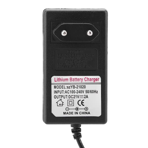 EU-sertifisert 21V 2A litiumionbatterilader AC-adapter