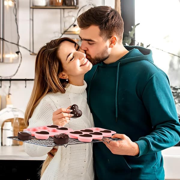 1 stk kakeform hjerte bakeform silikon liten hjerteform muffins bakebrett isbitform såpe bakeform 1