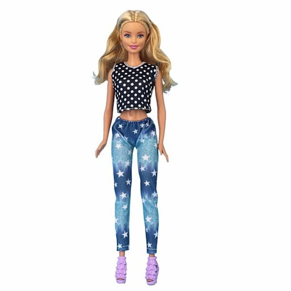 Barbie modetøj, 10 stk., 10 dukketilbehør, til