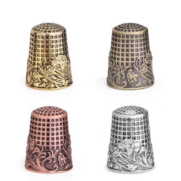Retro syfingerborg broderi fingerskydd Red ancient