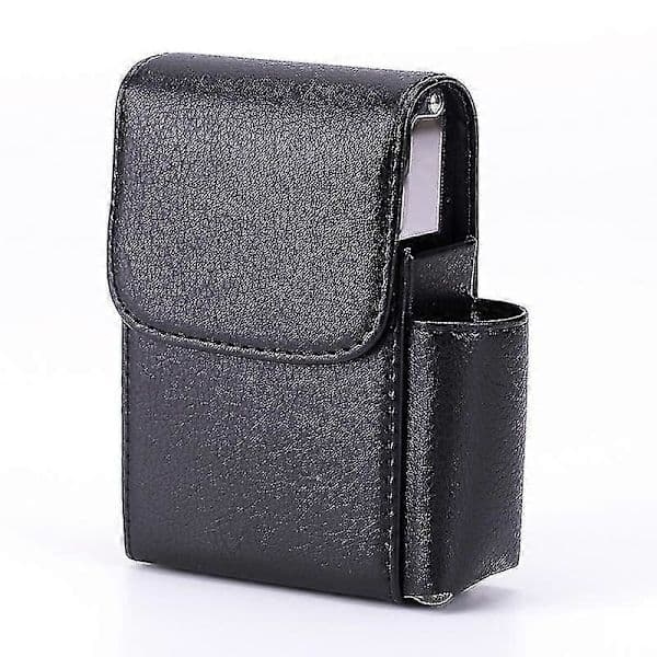 Cigarettfodral med PU-läder, Fällbart tändarfodral, Visitkortsfodral grey