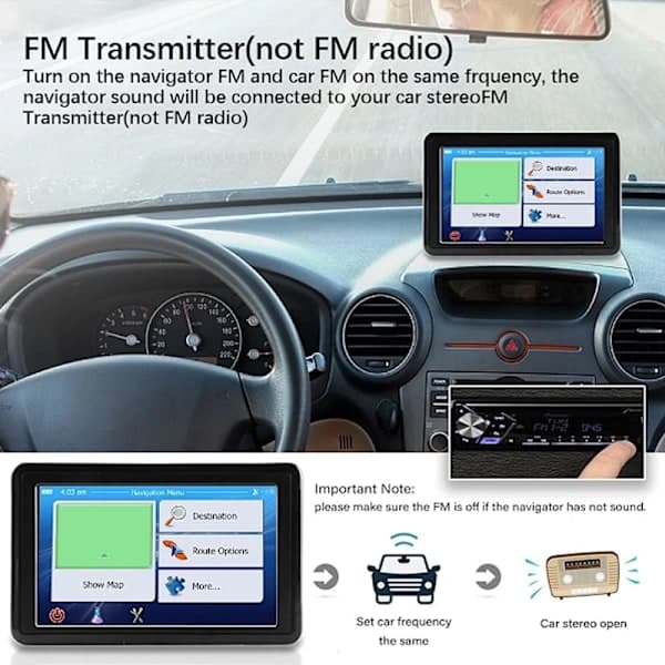 5 tommer HD bil GPS navigator