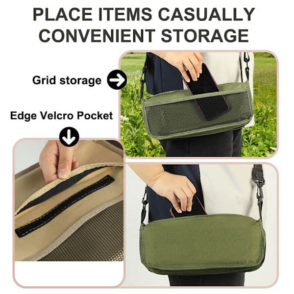 Foldable Backpack Chair Portable Folding Chair With Carry Bag Black S