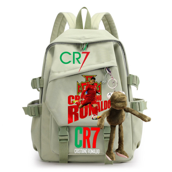 CR7 ryggsäck i canvas student skolväska för män och kvinnor axelväska 30