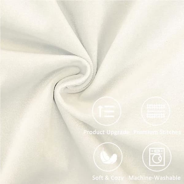 Kuddfodral - 30x50 cm - Krämvit - 2-pack - Mjuk sammet