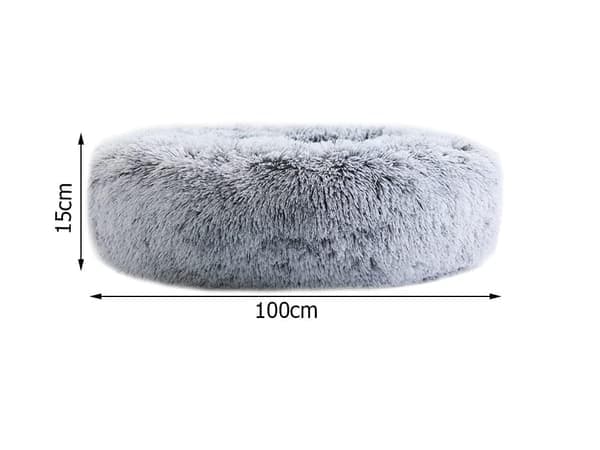 Lugnande hundsäng fluffig & mysig Rosa 100 cm