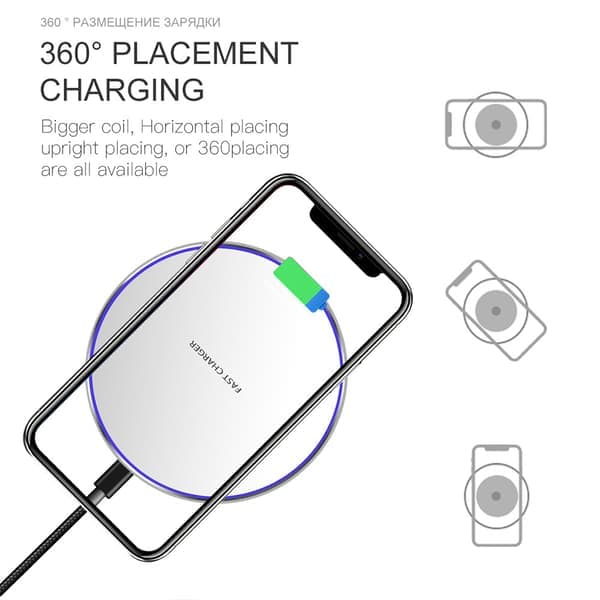 Trådløs lader kompatibel med MagSafe for iPhone Samsung.. Sølv