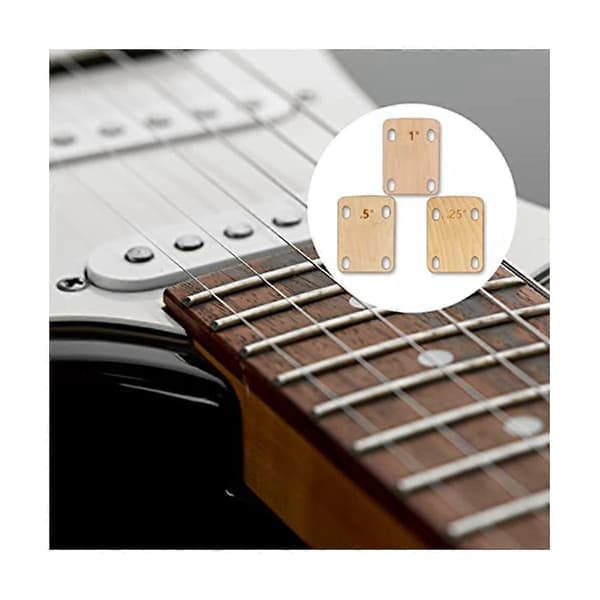 3 st gitarrhalskilar, massivt lönnträ gitarrhalskydd 0,25, 0,5 och 1 grad gitarr[D] träfärg
