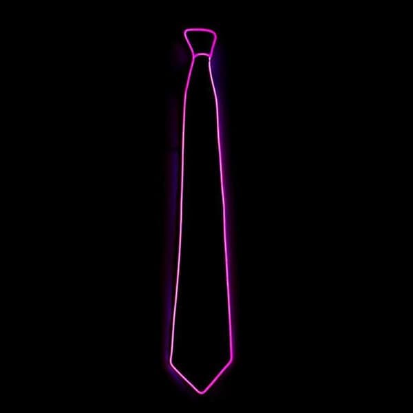 (Pink) LED-solmio valolla, valaiseva solmio, neon-LED-solmio LE