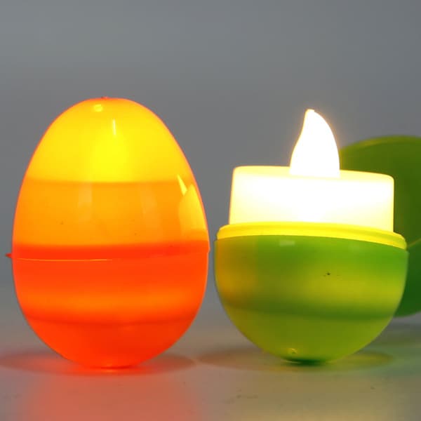 12 Pcs DIY Plastic Easter Eggs for Holiday Decoration