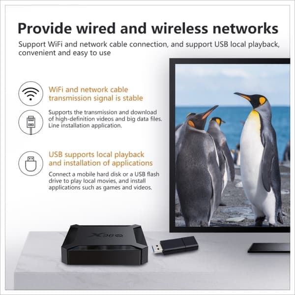 X96Q Smart Android TV Box 4K Full HD Android 10