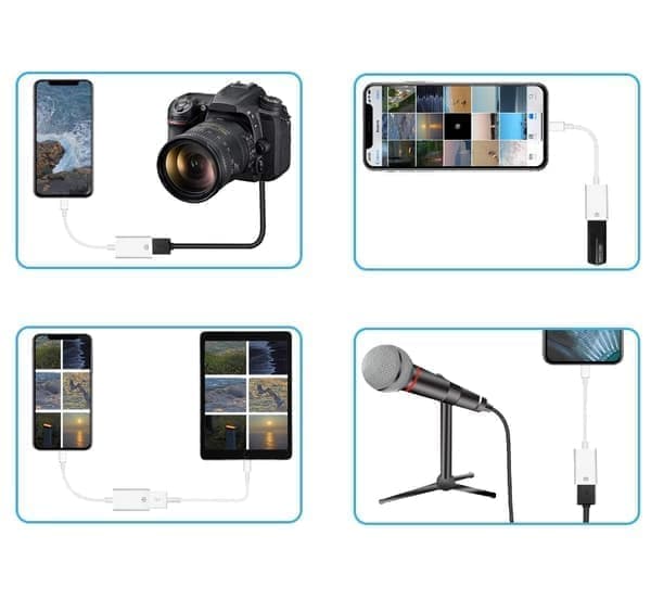 iPhone-adapter til USB - USB 2.0 hunn til Lightning - OTG