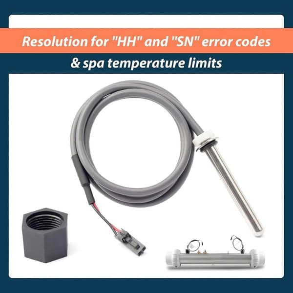 2X Rørsensor til Balboa Spa Varmelegeme M7 System med 24 tommer Kabel Temp/Høj Grænse, Rørsensor til 30042 30382 Po farve