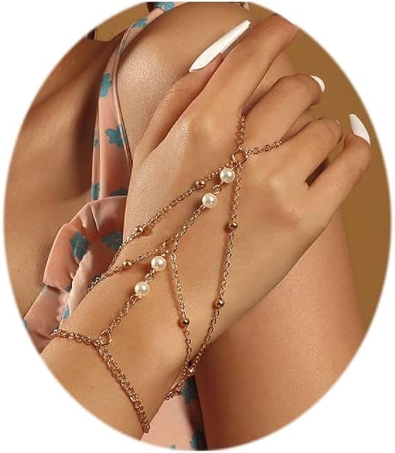 Armbåndsring Håndkæde Boho Kvast Krystal Slavearmbånd til