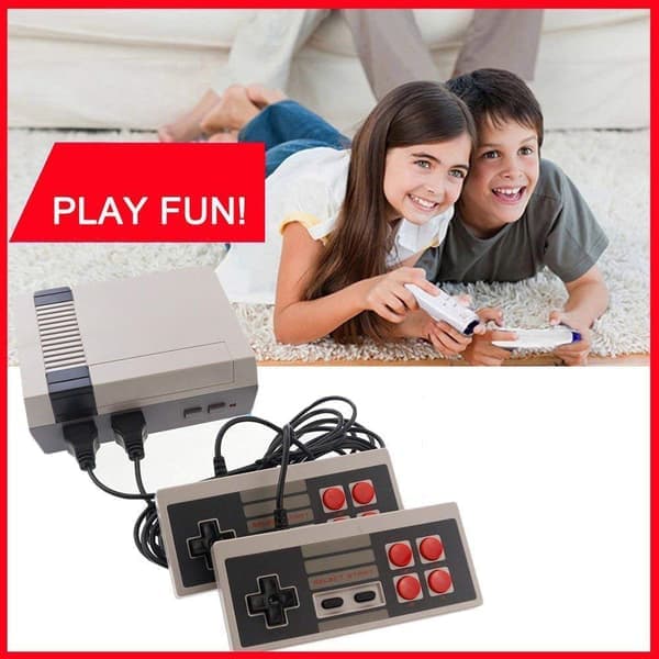 Retro spelkonsol med 620 klassiska spel och dubbla handkontroller