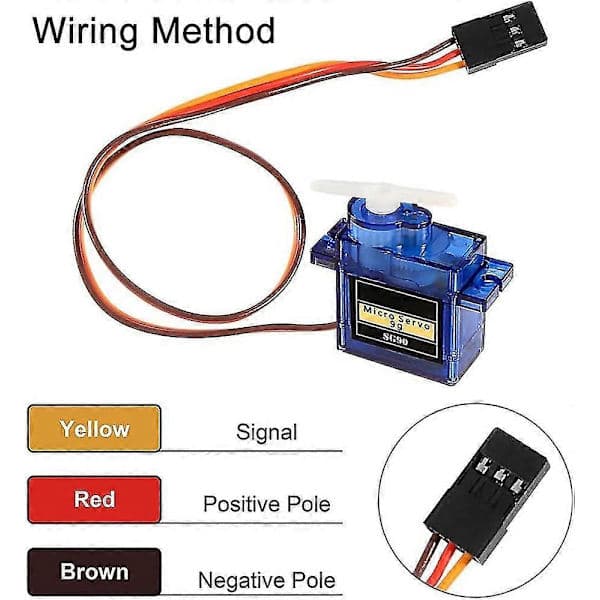 6 Stycken Mikro Servomotor, Mini Servo 9g Servo Kit Kompatibelt med RC Helikopter Flygplan Bil Båt Robotkontroll