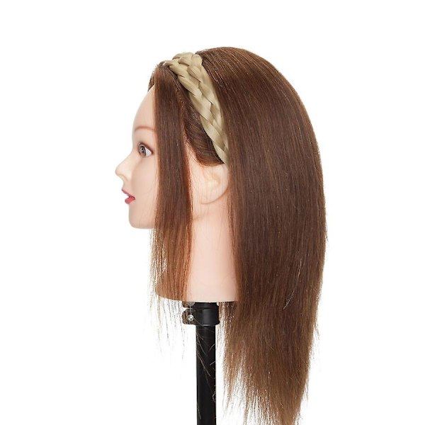 Tjock flätad elastisk hårband håraccessoar för kvinnor ash&blond