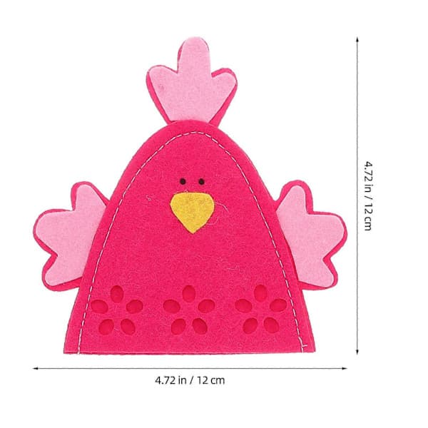 Decorative Egg Covers in the Shape of Easter Chick Rosy for Easter Party 4 pcs