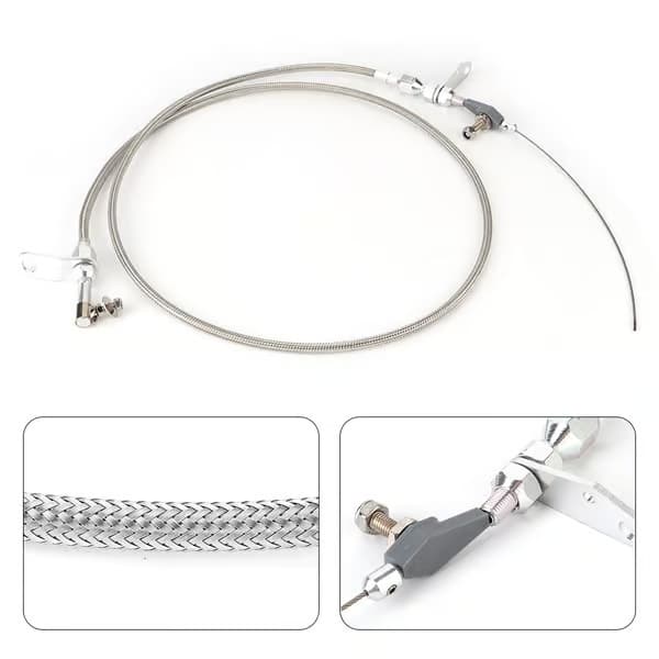 Transmission Kickdown Kabel Sæt, Rustfrit Stål, Passer til Chrysler 904