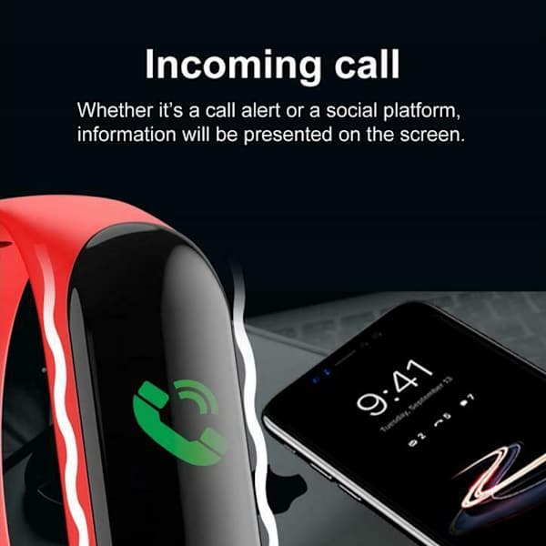 Smart Digital Ur Armbånd M4 Mænd Kvinder Sundhed Sports Tracker Red