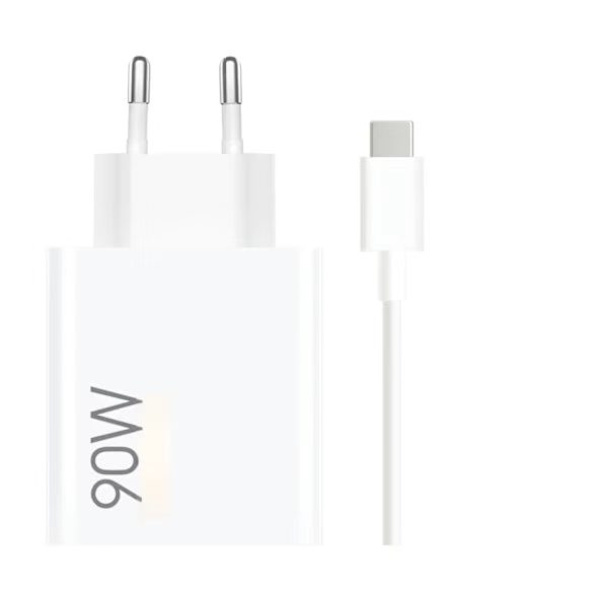 Hurtigoplader til Xiaomi, HyperCharge Type A EU-stikadapter med 1m kabel 90W