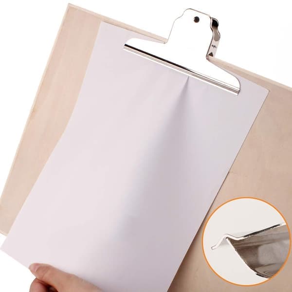 4 st extra stora klämmor, silverfärgade gem i rostfritt stål för ritbräda, kontors- och skolmaterial (14,5 cm)