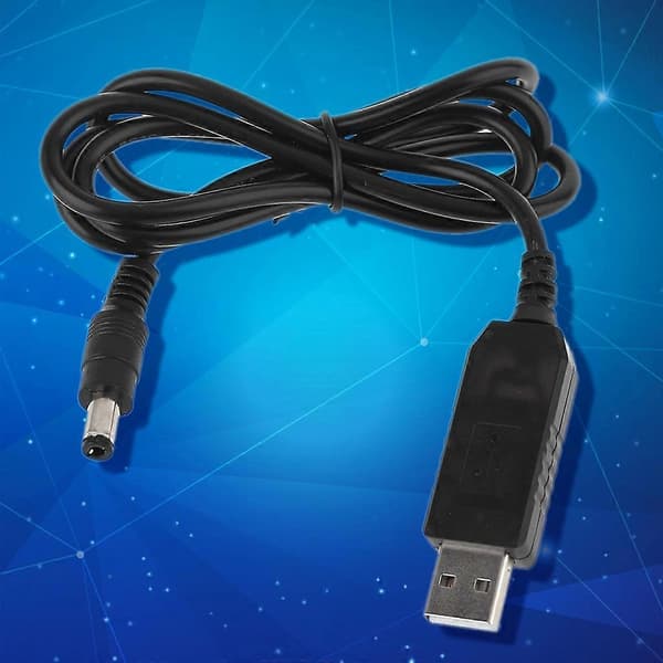 USB til DC 12V 1.5A justerbar spænding 5.5x2.1mm strømkabel til WiFi-router
