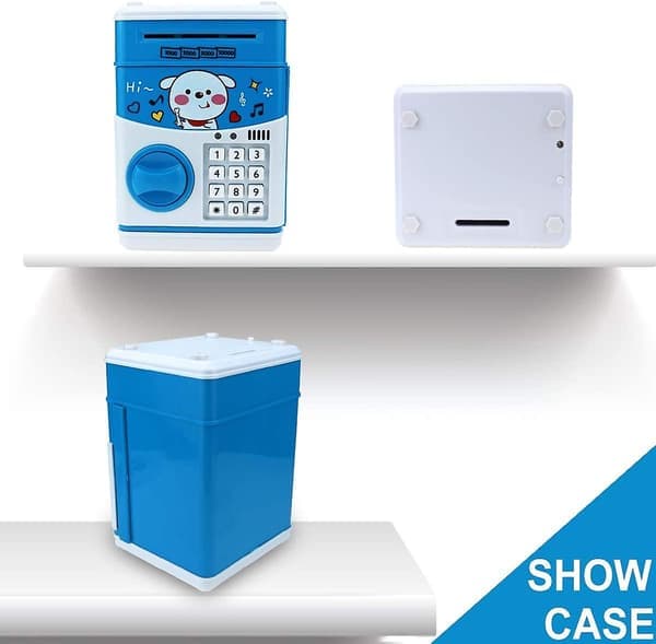 [LCS] Spargris Elektroniska Spargrisar Stor Presentleksak Kompatibel med Barn Blue
