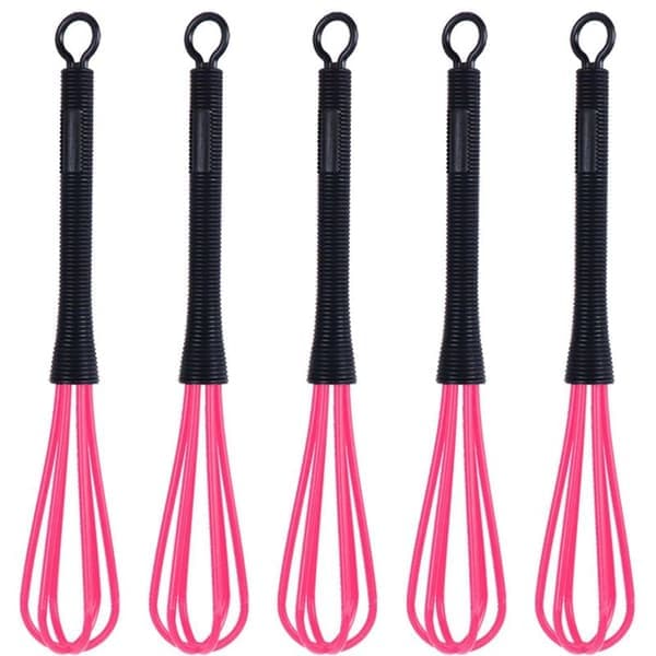 Visp, 5-delt plastvisp, rosa