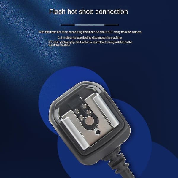 Oc-e3 Off-Camera blixtkabel Hot Shoe-sladd Sync Off-Camera blixtfokuskabel Kameraförlängningssladd