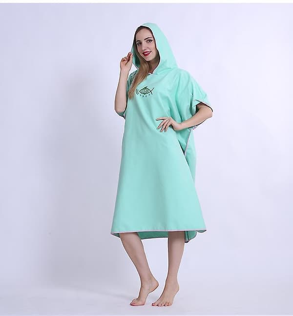 Badehåndklæde Poncho Badekåbe med hætte Hurtigtørrende Badekåbe Svømmehåndklæde Mikrofiber Badekåbe Absorberende Kappe Bærbar Strand