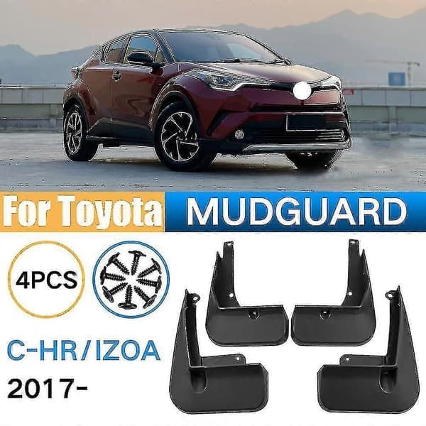 4 stk. stænklapper til Toyota C-HR 2017-2022 Chr stænklapper stænkskærme forreste bageste hjulskærm