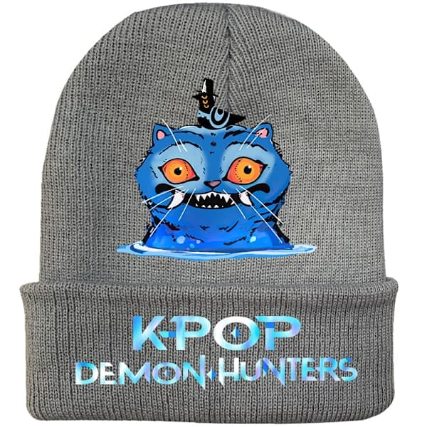 KPOP Demon Hunter Thick Warm Earmuff Hat Men's Winter Riding Knitted Hat green